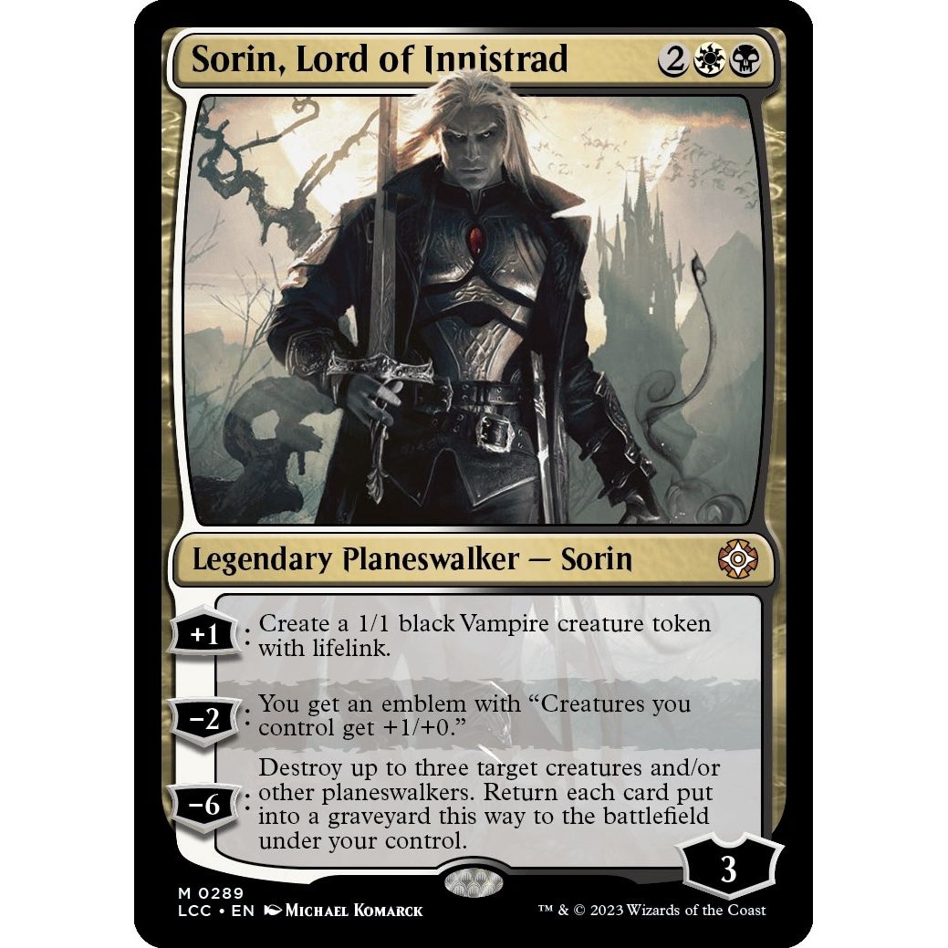 Image for Sorin, Lord of Innistrad (289) (LCC) - Magic: The Gathering