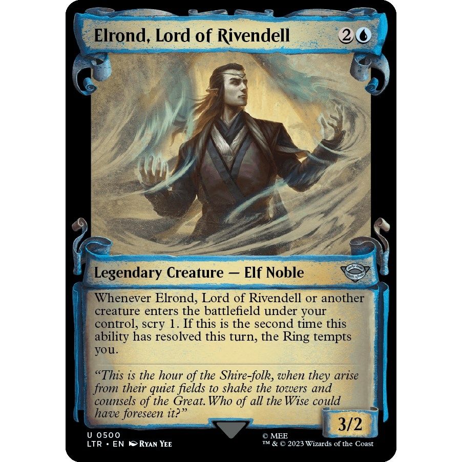 Image for Elrond, Lord of Rivendell (Showcase Scrolls) (500) (LTR) - Magic: The Gathering