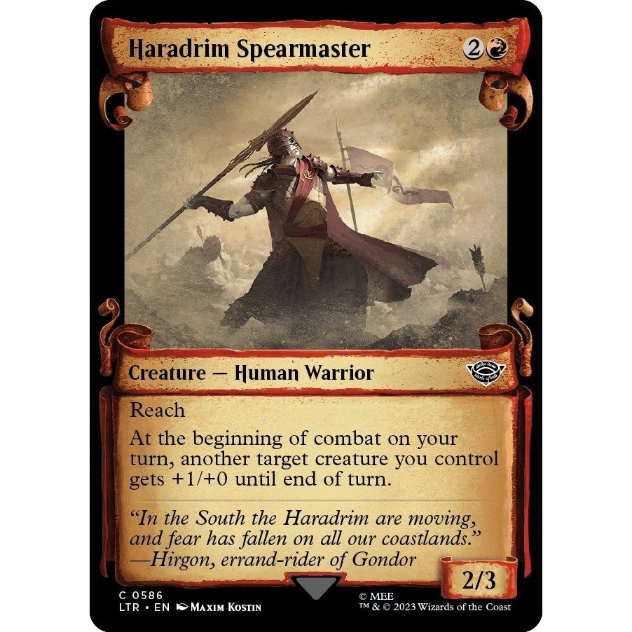 Image for Haradrim Spearmaster (Showcase Scrolls) (586) (LTR) - Magic: The Gathering