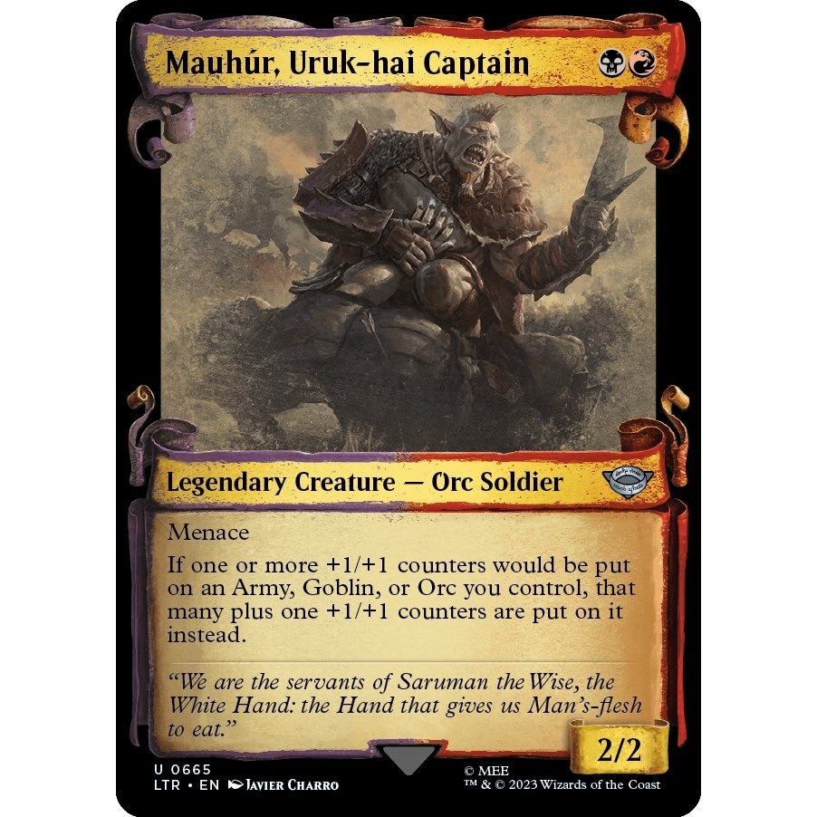 Image for Mauhur, Uruk-hai Captain (Showcase Scrolls) (665) (LTR) - Magic: The Gathering