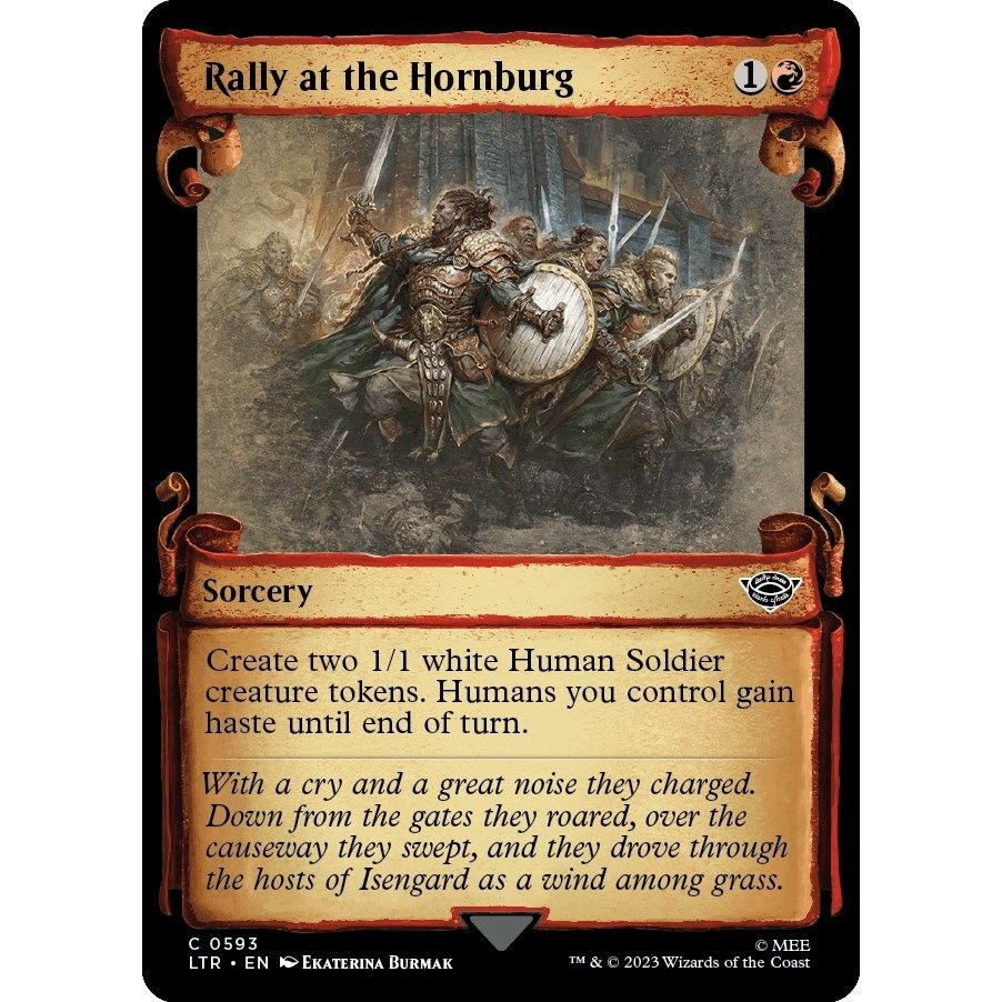 Image for Rally at the Hornburg (Showcase Scrolls) (593) (LTR) - Magic: The Gathering