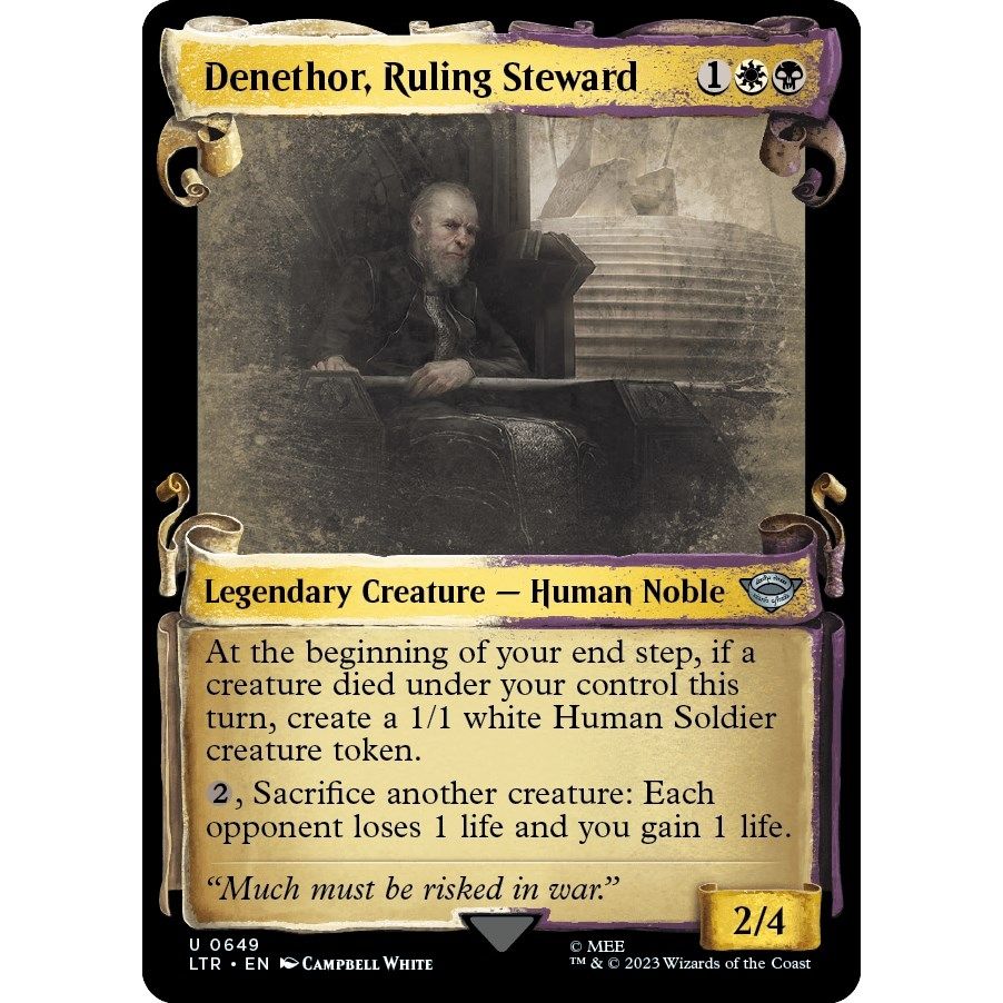 Image for Denethor, Ruling Steward (Showcase Scrolls) (649) (LTR) - Magic: The Gathering