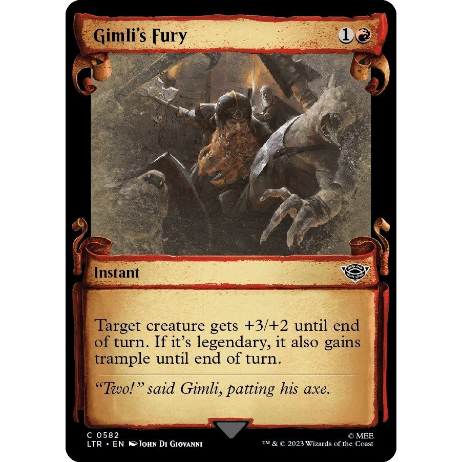 Image for Gimli's Fury (Showcase Scrolls) (582) (LTR) - Magic: The Gathering