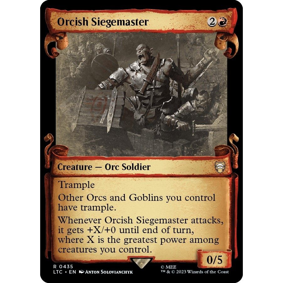 Image for Orcish Siegemaster (Showcase Scrolls) (435) (LTC) - Magic: The Gathering