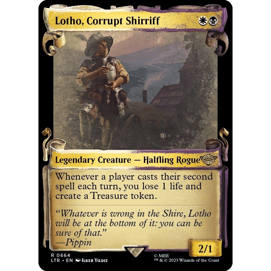 Image for Lotho, Corrupt Shirriff (Showcase Scrolls) (664) (LTR) - Magic: The Gathering