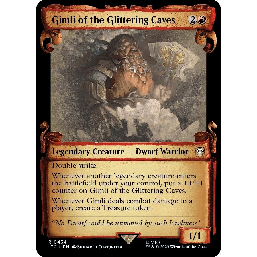 Image for Gimli of the Glittering Caves (Showcase Scrolls) (434) (LTC) - Magic: The Gathering