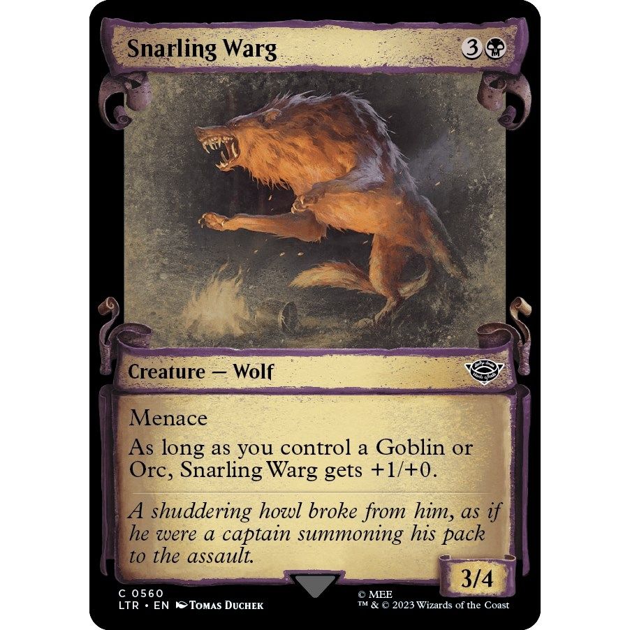 Image for Snarling Warg (Showcase Scrolls) (560) (LTR) - Magic: The Gathering