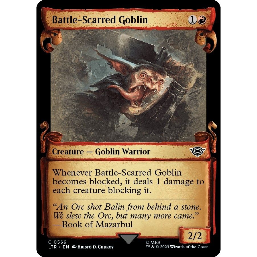 Image for Battle-Scarred Goblin (Showcase Scrolls) (566) (LTR) - Magic: The Gathering
