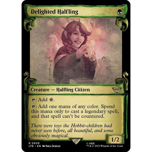 Image for Delighted Halfling (Showcase Scrolls) (609) (LTR) - Magic: The Gathering