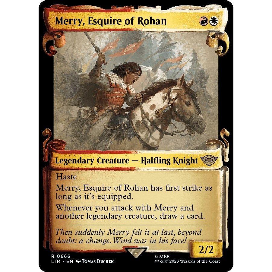 Image for Merry, Esquire of Rohan (Showcase Scrolls) (666) (LTR) - Magic: The Gathering