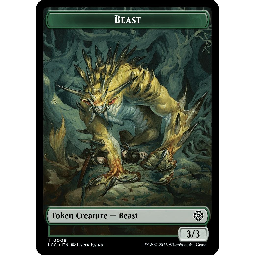 Image for Beast // Merfolk (0003) Double-Sided Token (8 // 3) (LCC) - Magic: The Gathering