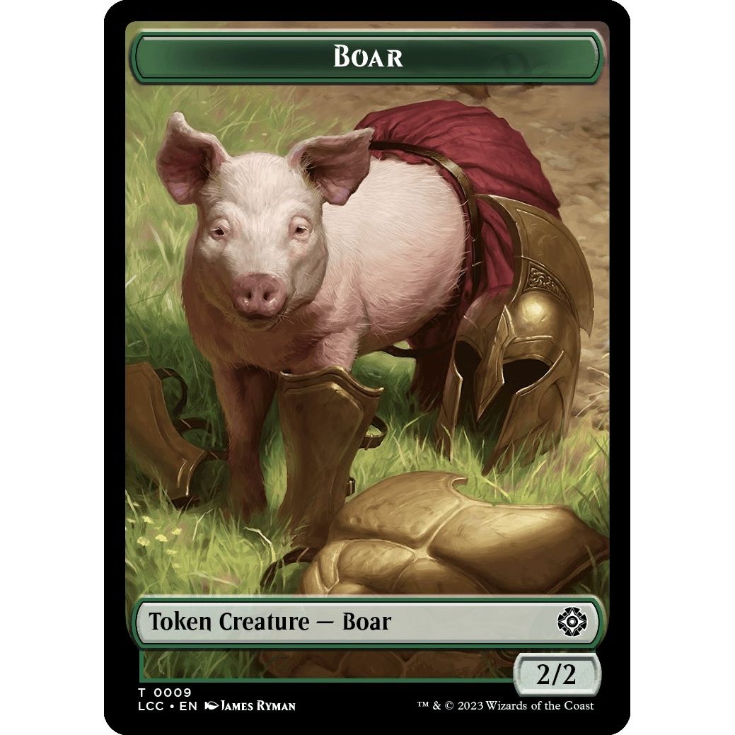 Image for Boar // Merfolk (0003) Double-Sided Token (9 // 3) (LCC) - Magic: The Gathering