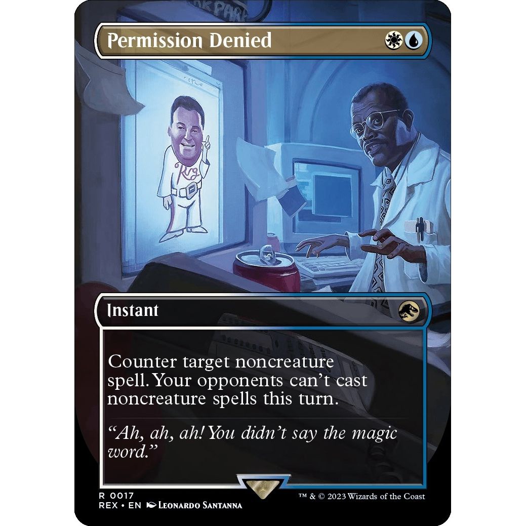 Image for Permission Denied (Borderless) (17) (REX) - Magic: The Gathering