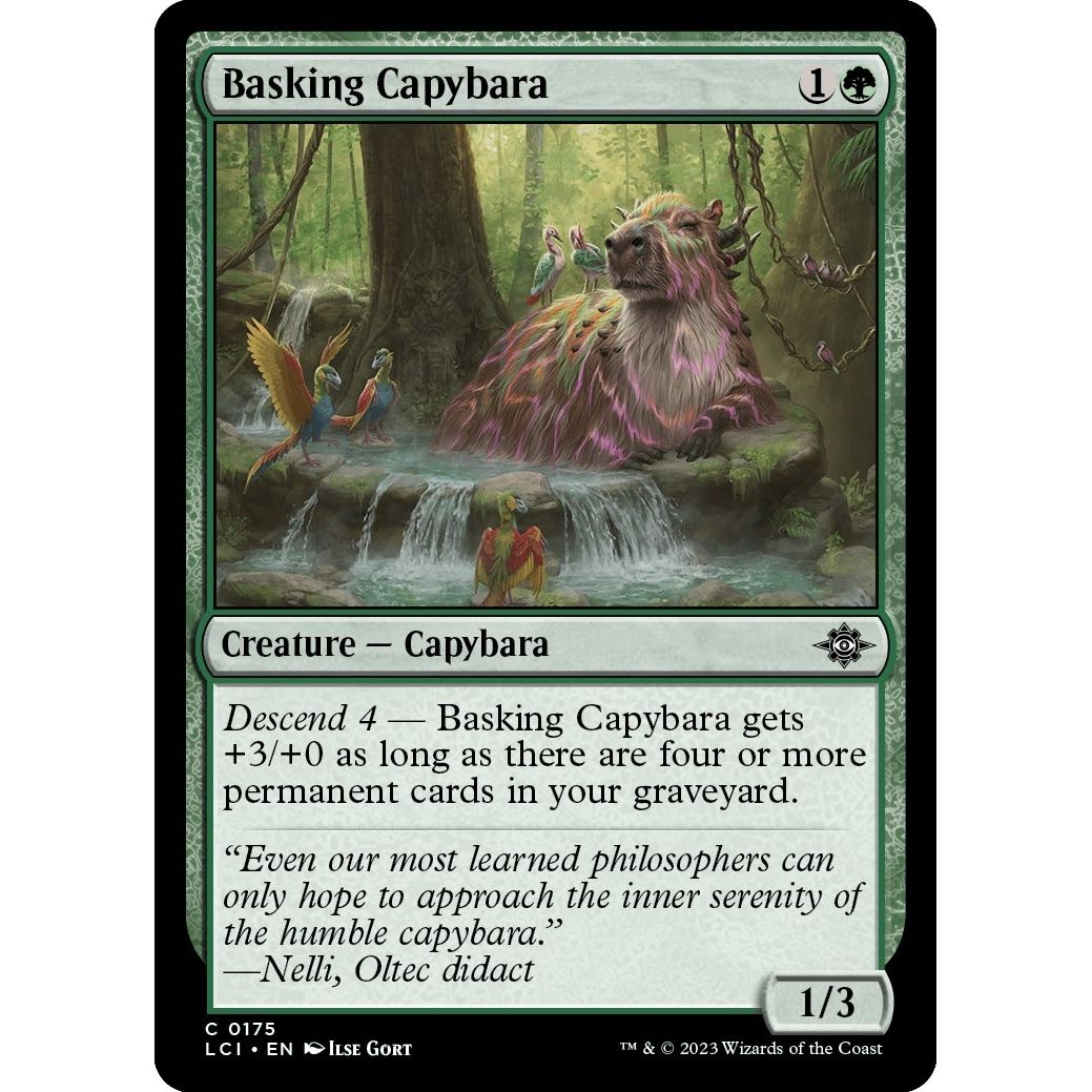 Image for Basking Capybara (175) (LCI) - Magic: The Gathering