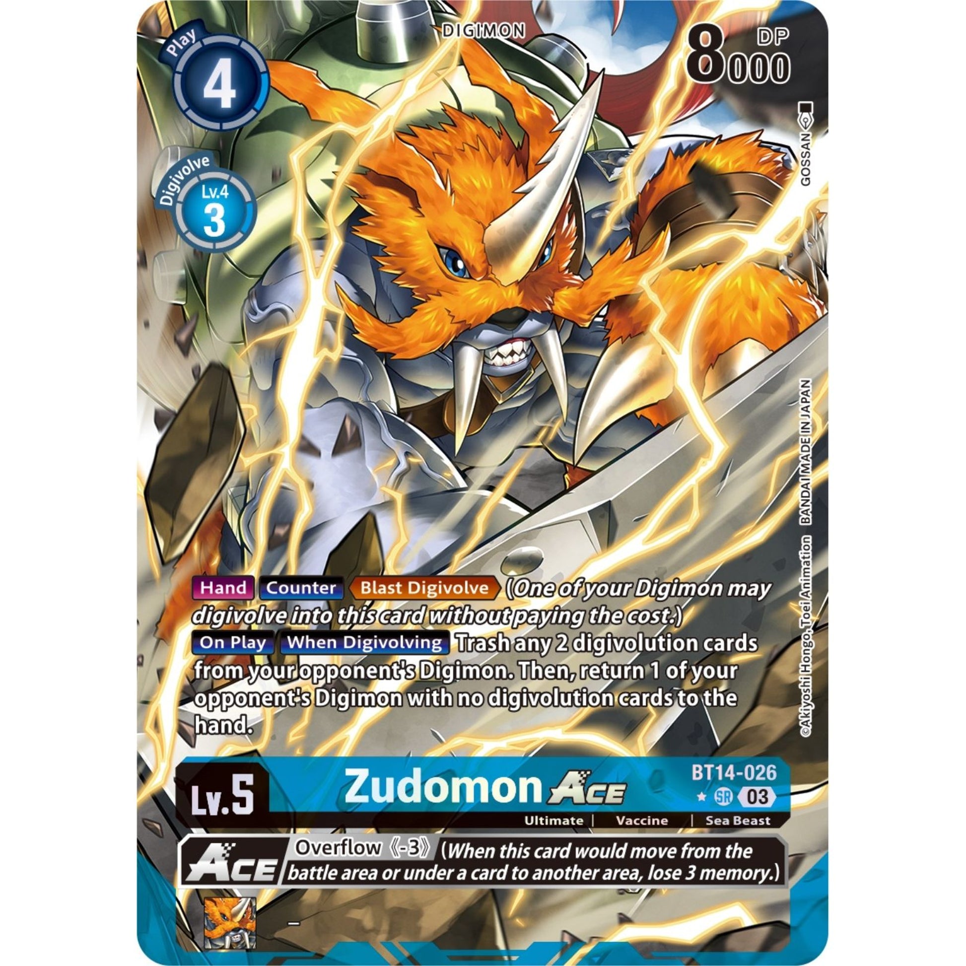 Image for Zudomon ACE (Alternate Art) (BT14-026 SR) (BT14) - Digimon Card Game