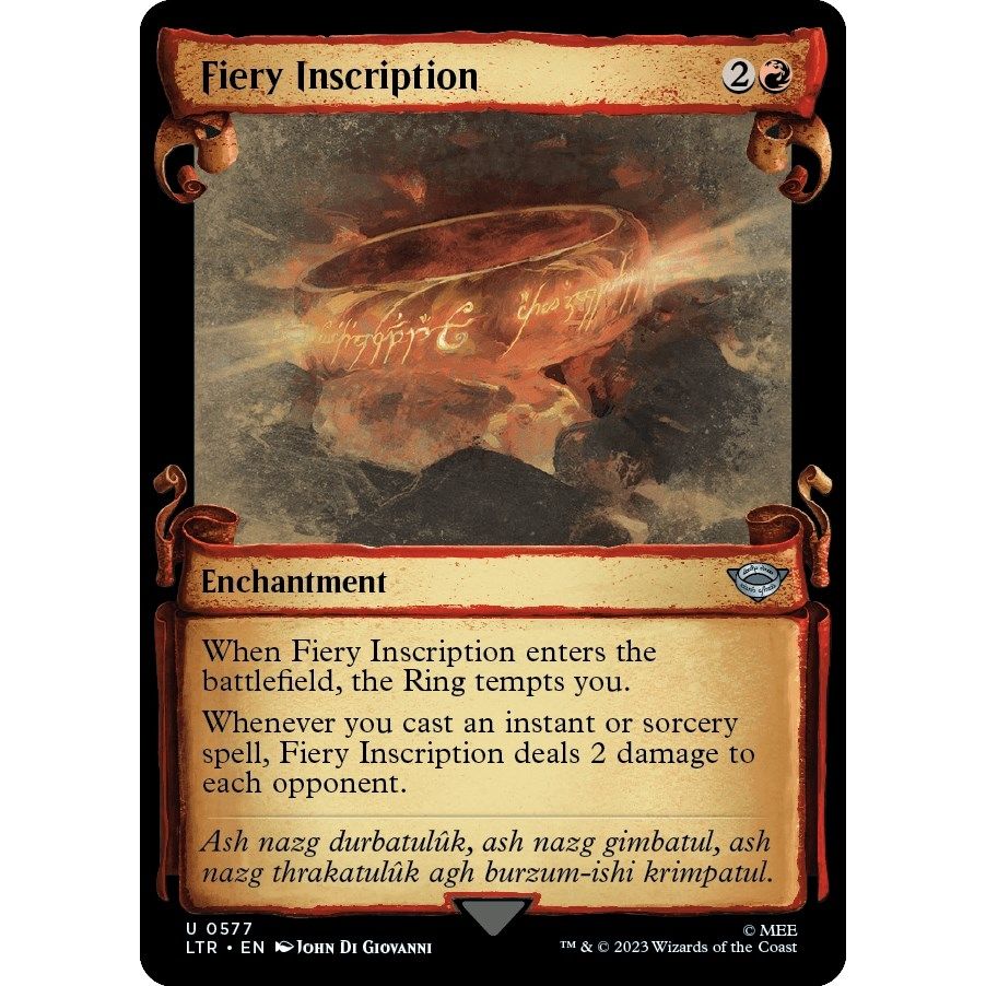 Image for Fiery Inscription (Showcase Scrolls) (577) (LTR) - Magic: The Gathering