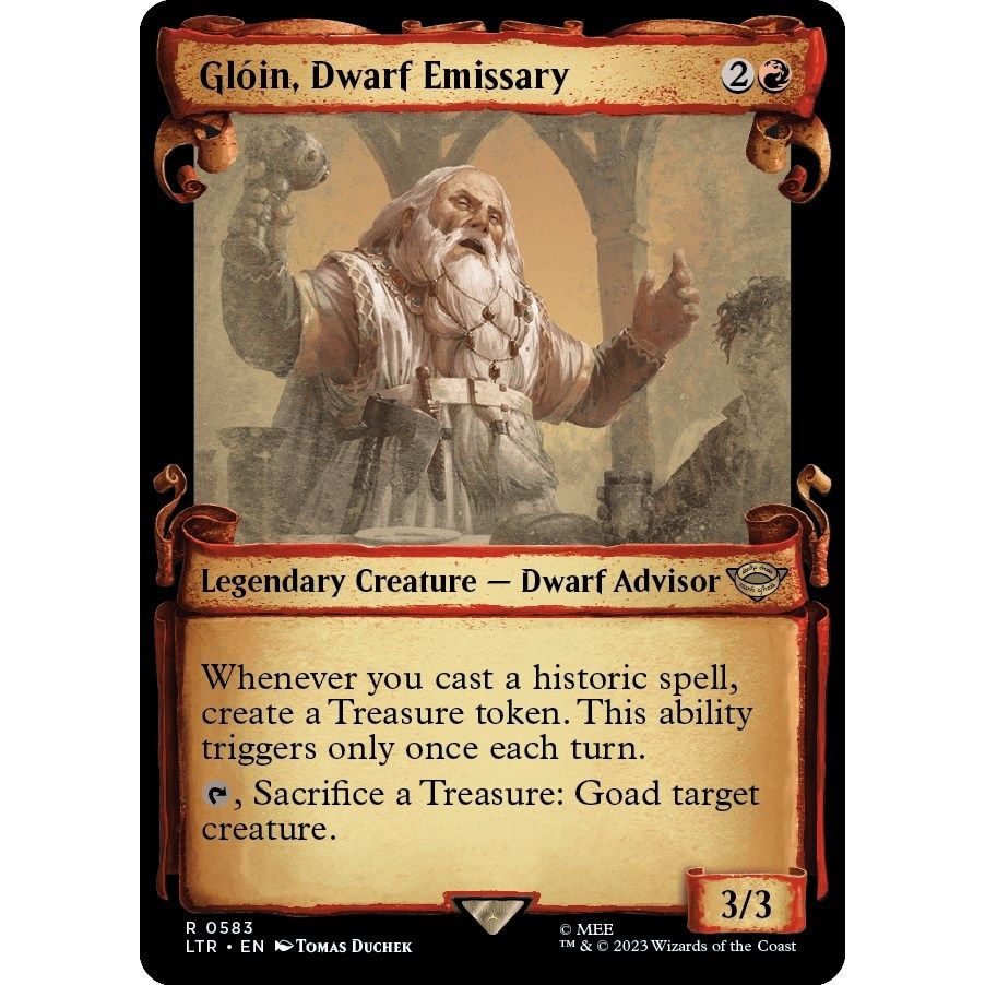 Image for Gloin, Dwarf Emissary (Showcase Scrolls) (583) (LTR) - Magic: The Gathering