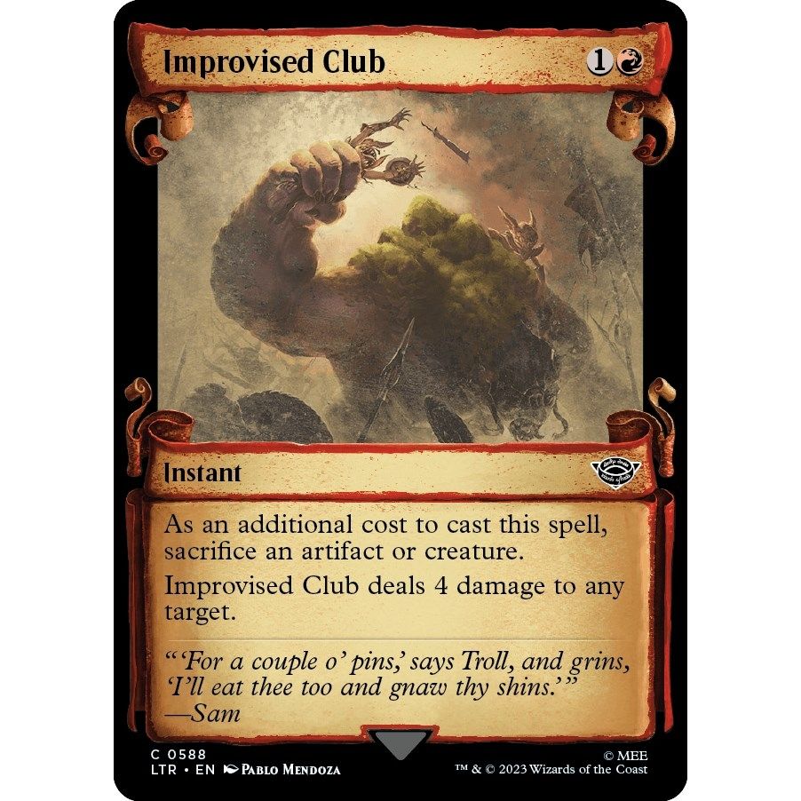 Image for Improvised Club (Showcase Scrolls) (588) (LTR) - Magic: The Gathering