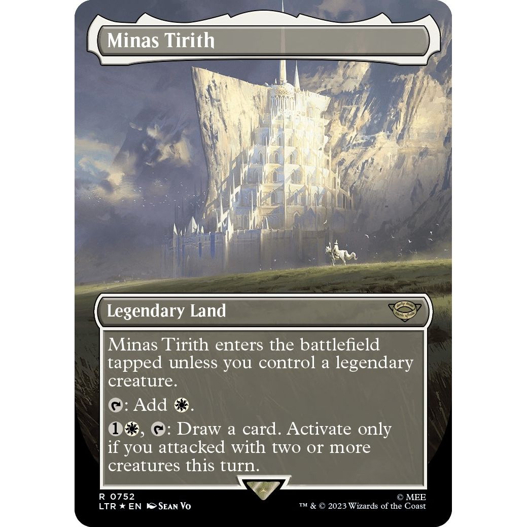 Image for Minas Tirith (Borderless) (Surge Foil) (752) (LTR) - Magic: The Gathering