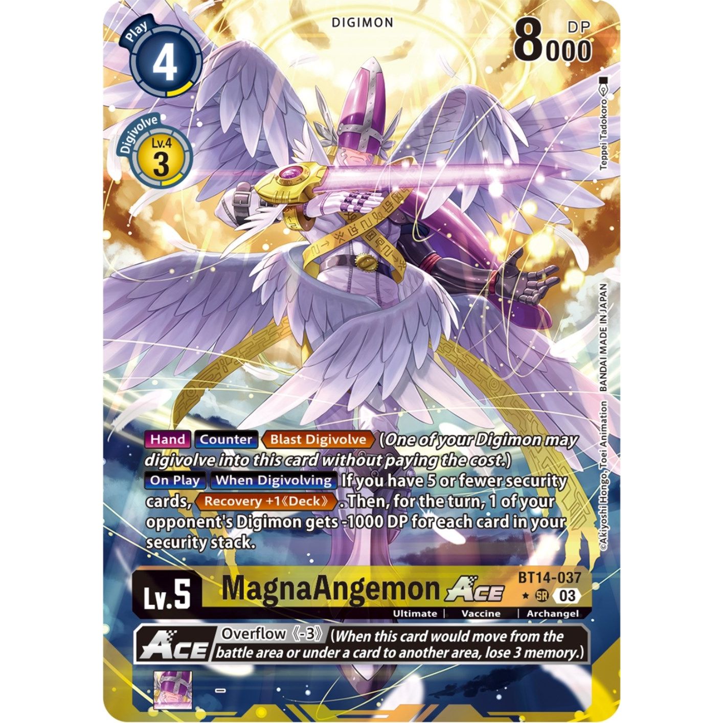 Image for MagnaAngemon ACE (Alternate Art) (BT14-037 SR) (BT14) - Digimon Card Game
