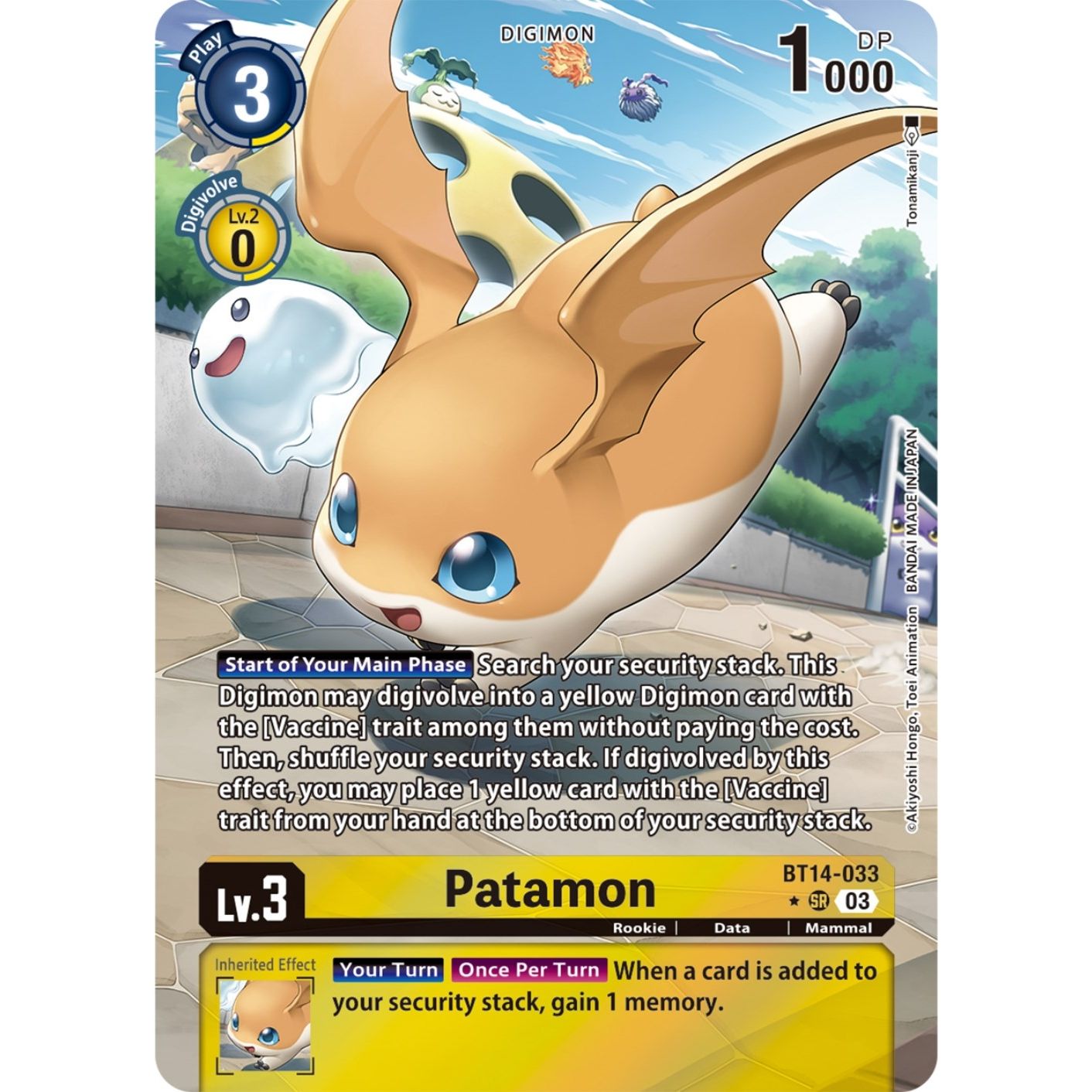 Image for Patamon (Alternate Art) (BT14-033 SR) (BT14) - Digimon Card Game