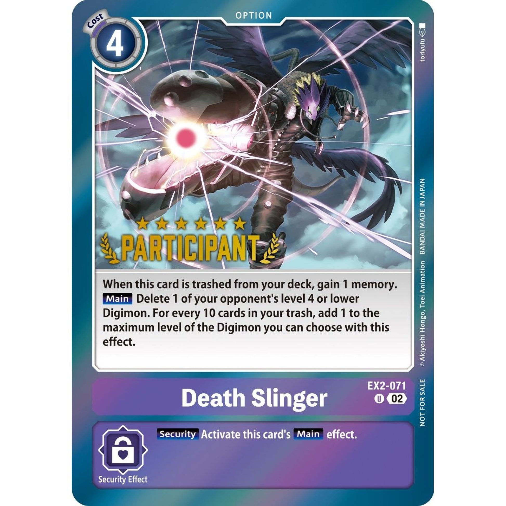 Image for Death Slinger (Digimon 3-On-3 Participation) (EX2-071 U) (EX02) - Digimon Card Game
