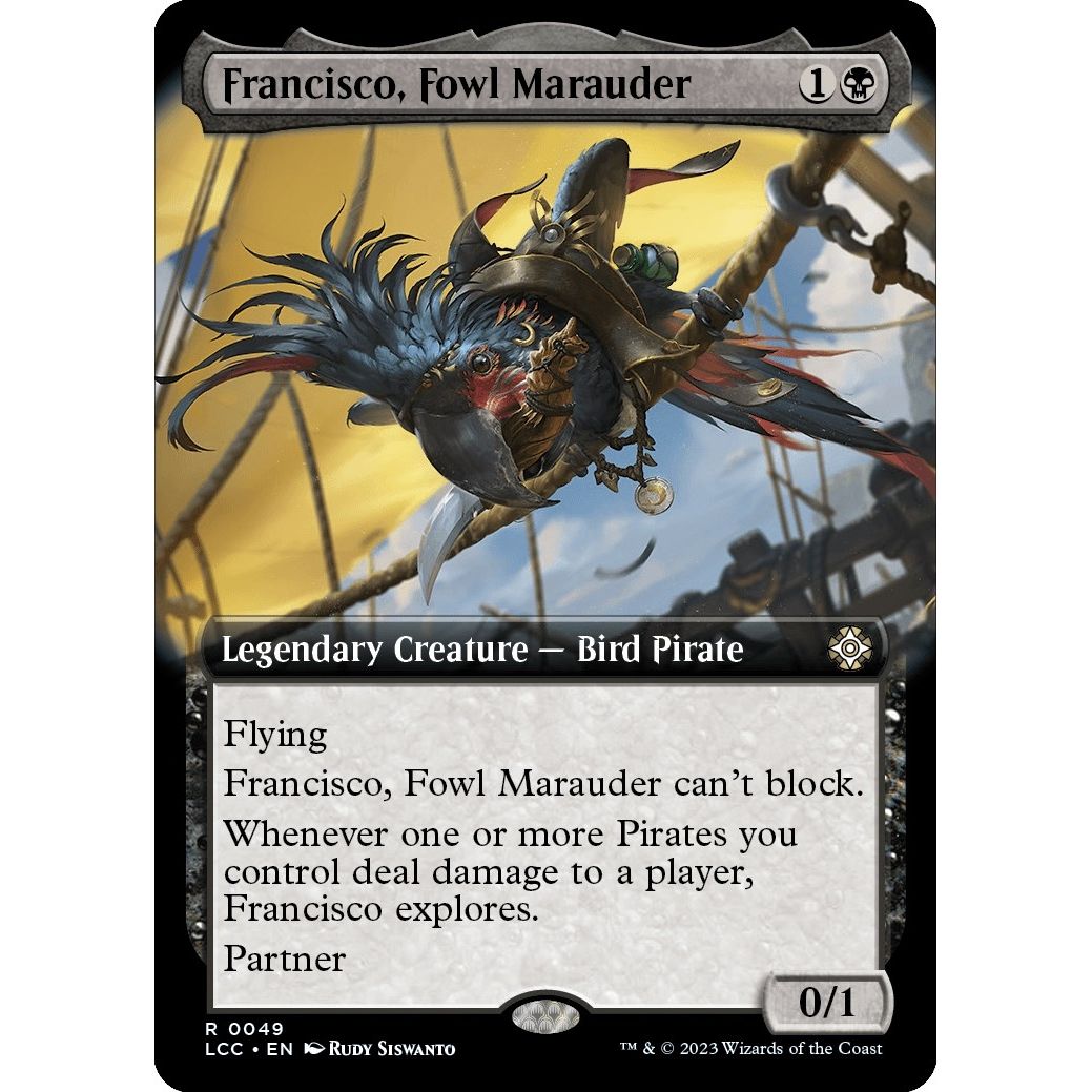 Image for Francisco, Fowl Marauder (Extended Art) (49) (LCC) - Magic: The Gathering