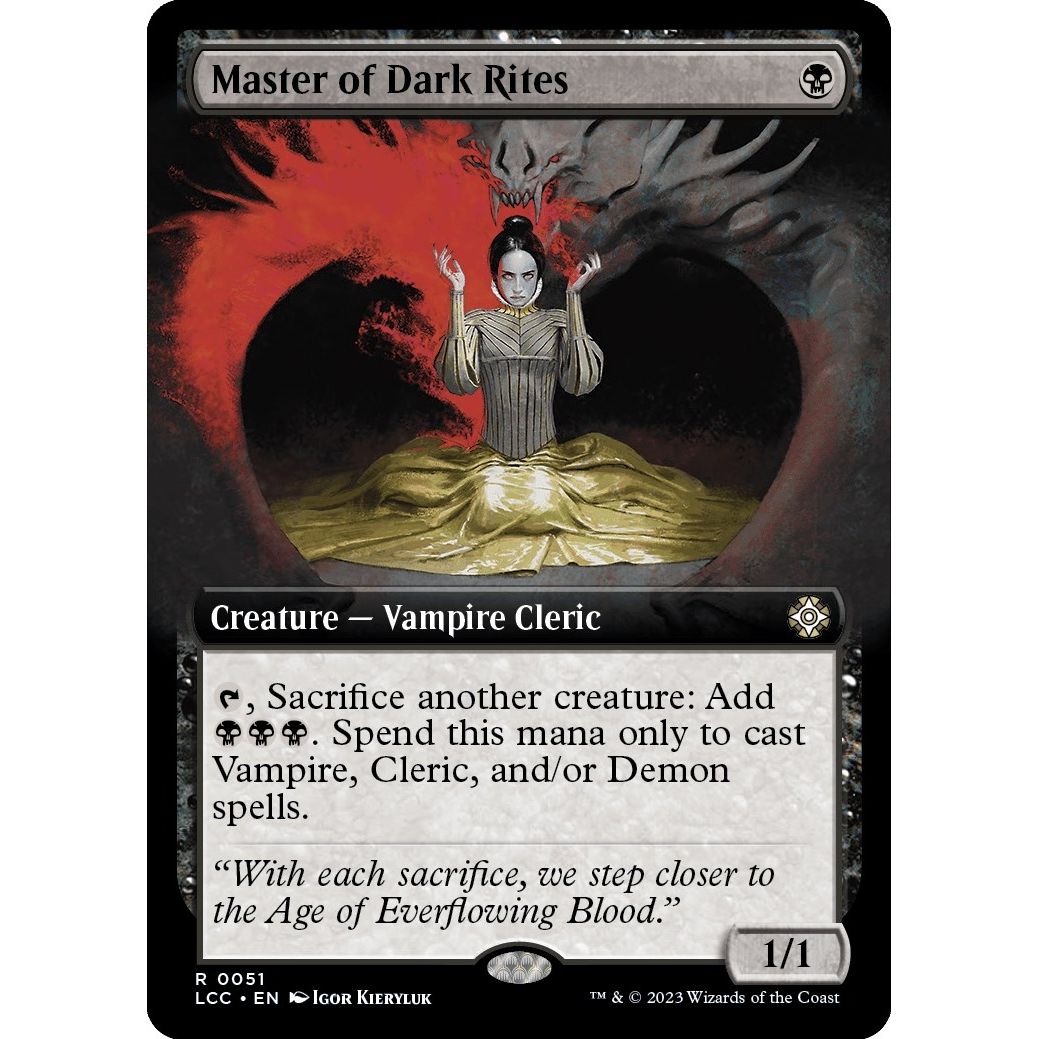 Image for Master of Dark Rites (Extended Art) (51) (LCC) - Magic: The Gathering