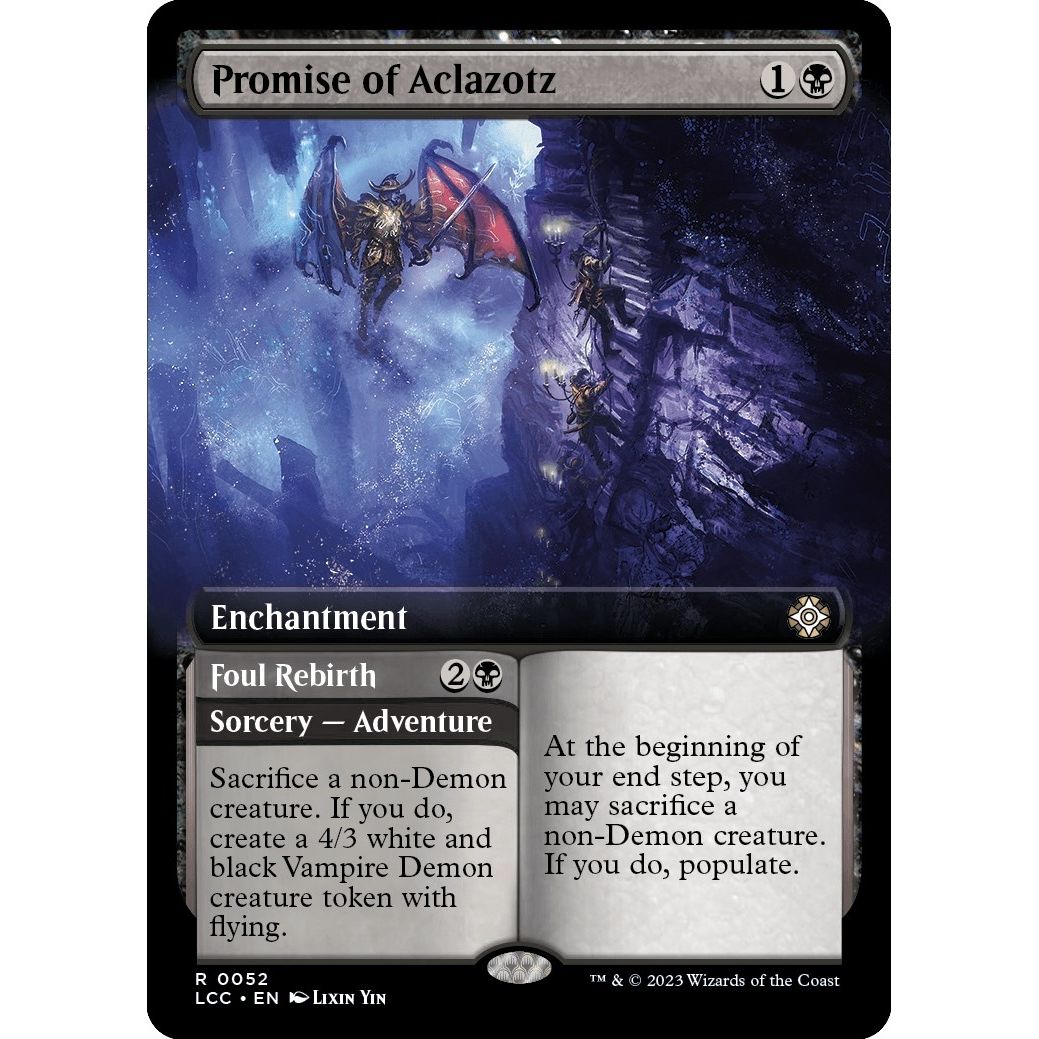 Image for Promise of Aclazotz (Extended Art) (52) (LCC) - Magic: The Gathering