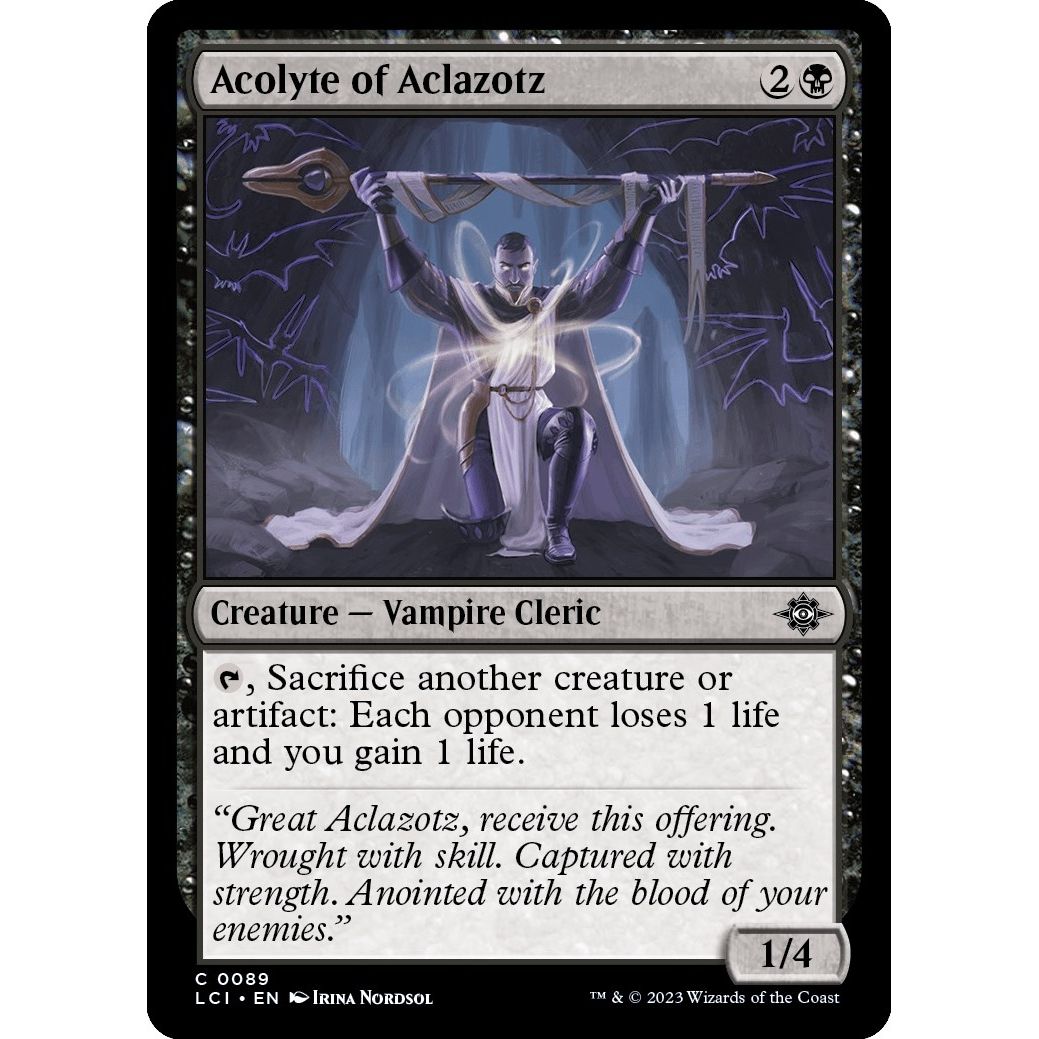 Image for Acolyte of Aclazotz (89) (LCI) - Magic: The Gathering