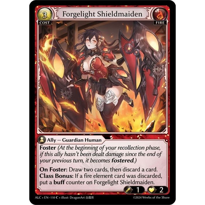 Image for Forgelight Shieldmaiden (110) (ALC) - Grand Archive TCG