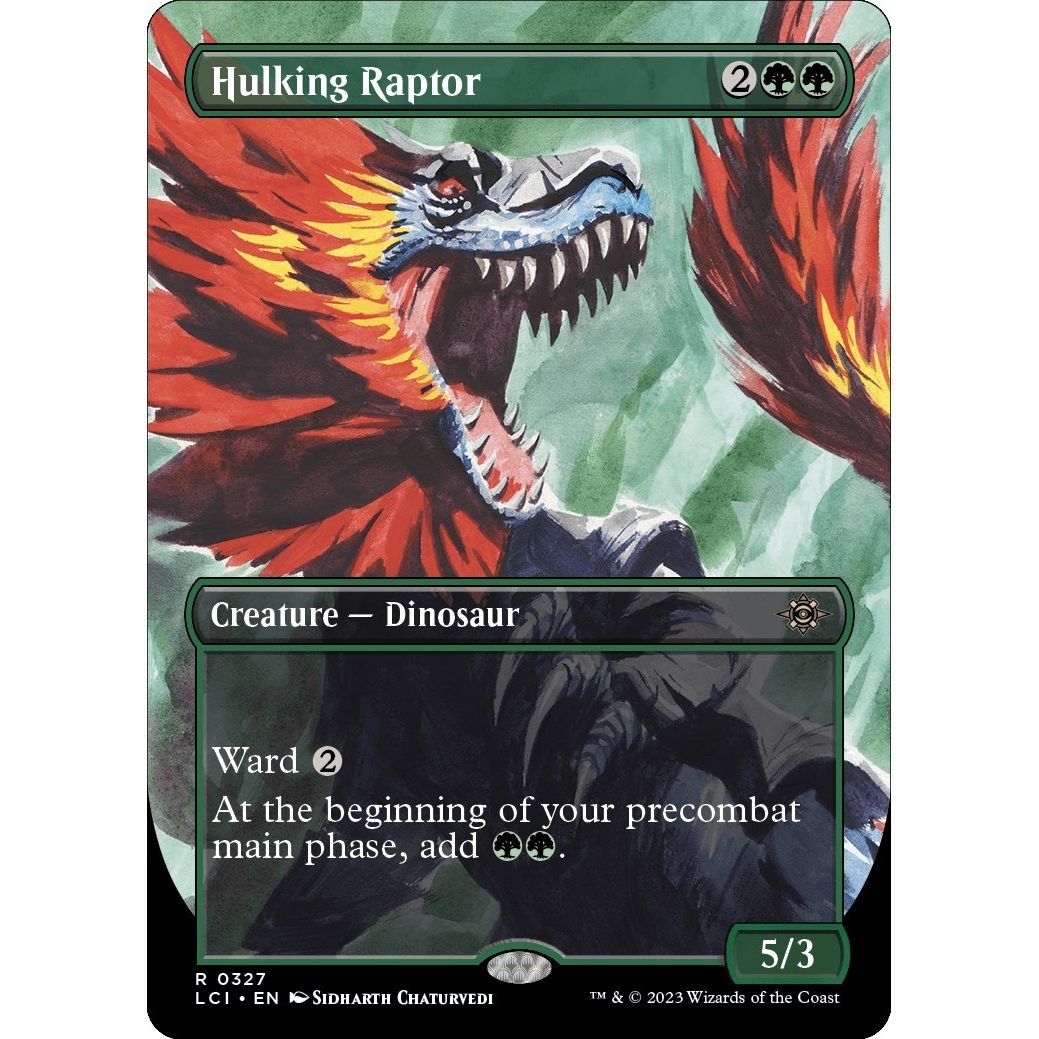 Image for Hulking Raptor (Borderless) (327) (LCI) - Magic: The Gathering