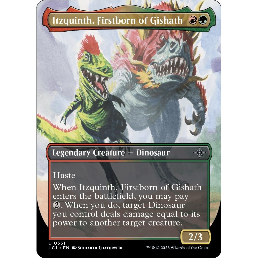 Image for Itzquinth, Firstborn of Gishath (Borderless) (331) (LCI) - Magic: The Gathering