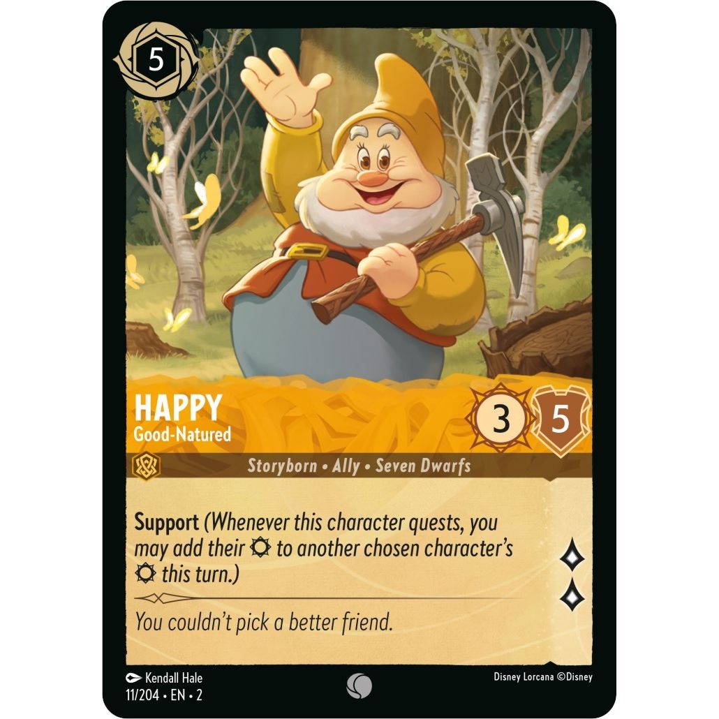 Image for Happy - Good-Natured (11/204) (2) - Disney Lorcana