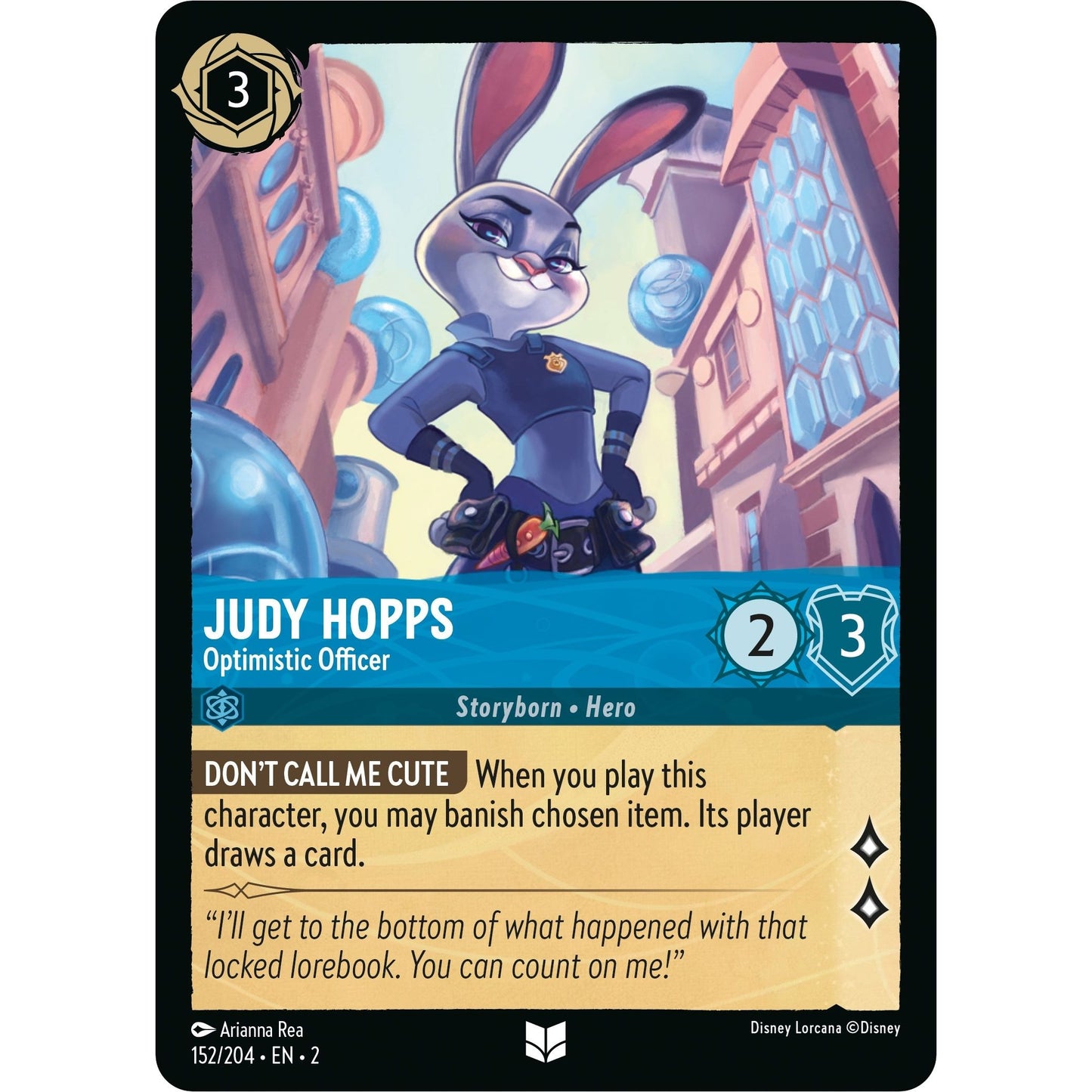 Image for Judy Hopps - Optimistic Officer (152/204) (2) - Disney Lorcana