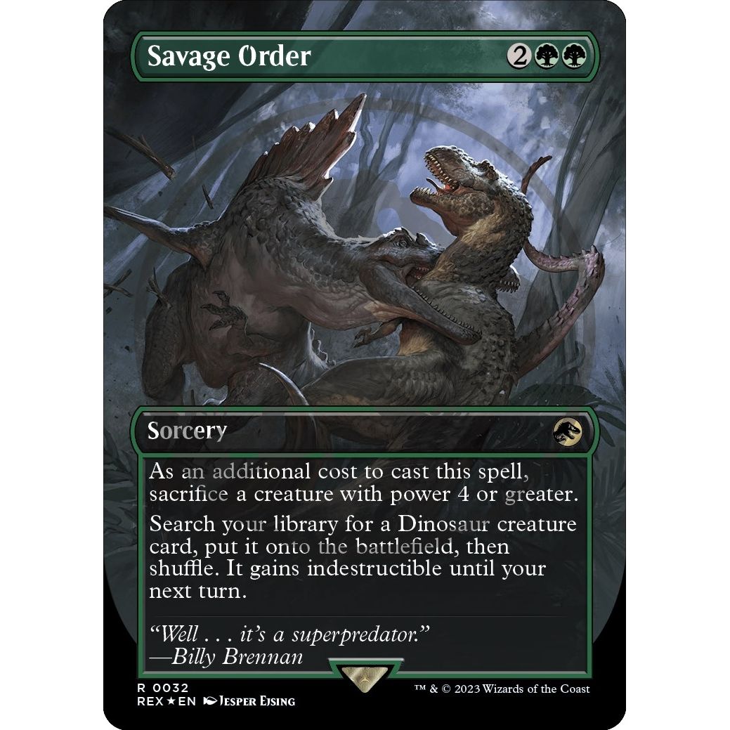 Image for Savage Order (Borderless) (Emblem) (32) (REX) - Magic: The Gathering