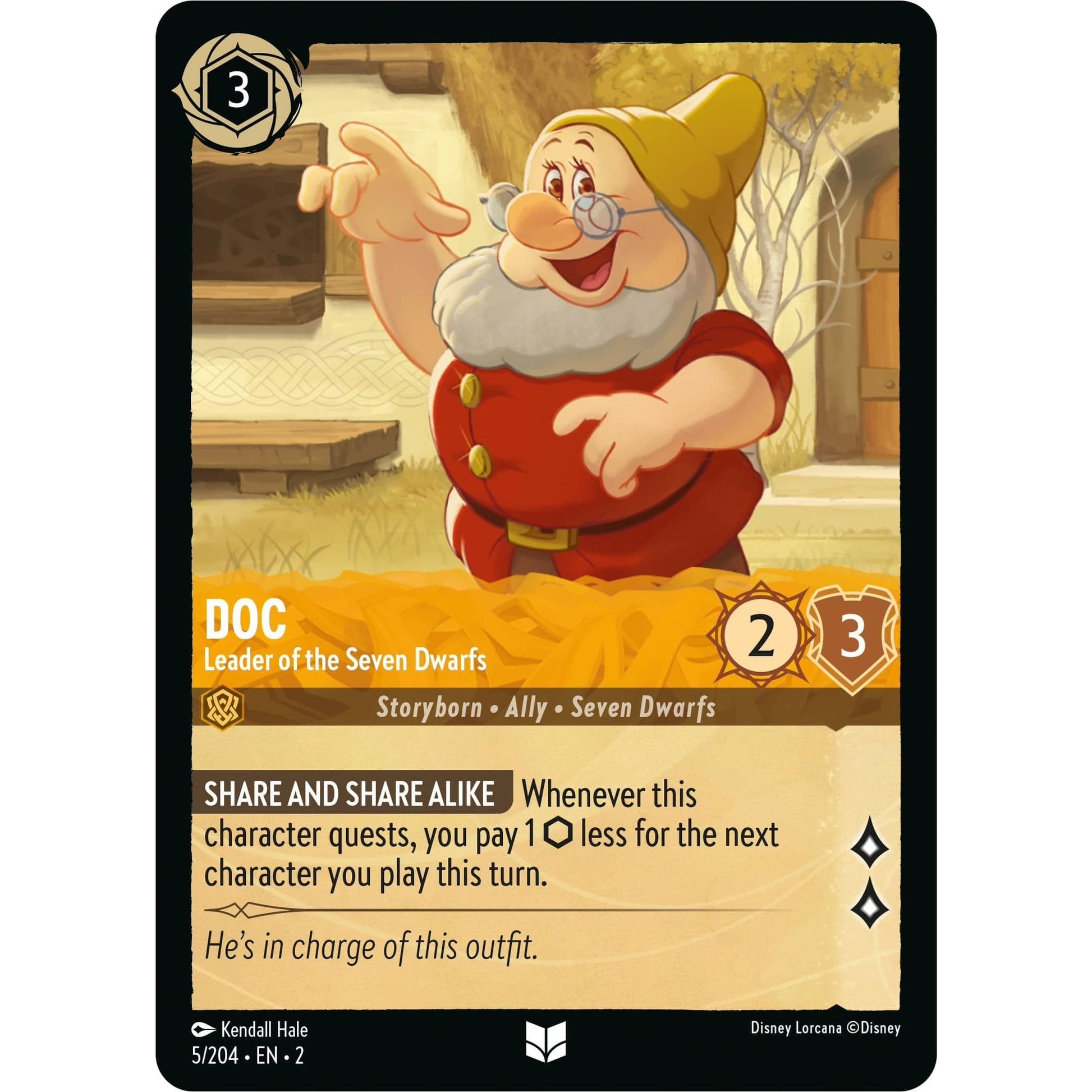 Image for Doc - Leader of the Seven Dwarfs (5/204) (2) - Disney Lorcana