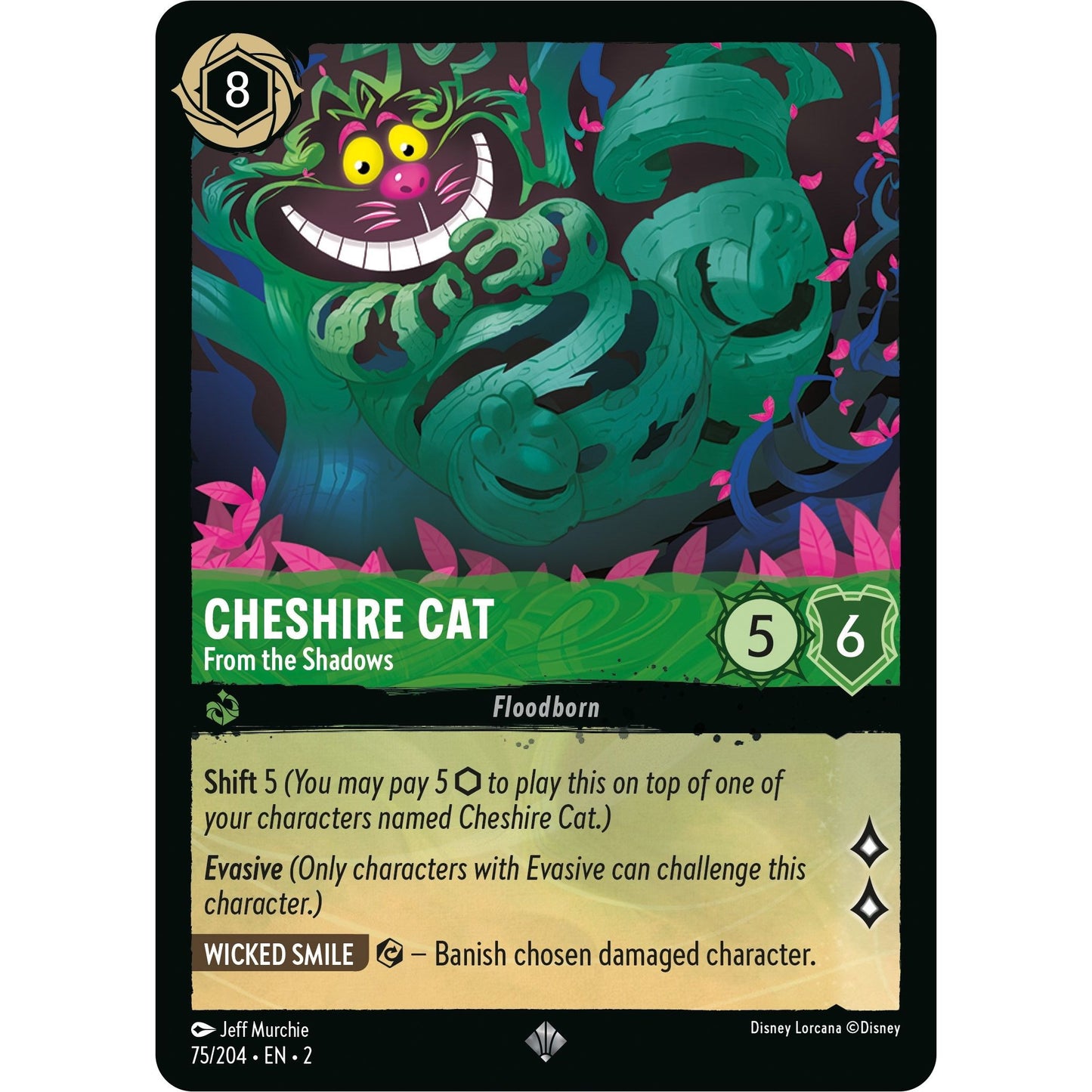 Image for Cheshire Cat - From the Shadows (75/204) (2) - Disney Lorcana