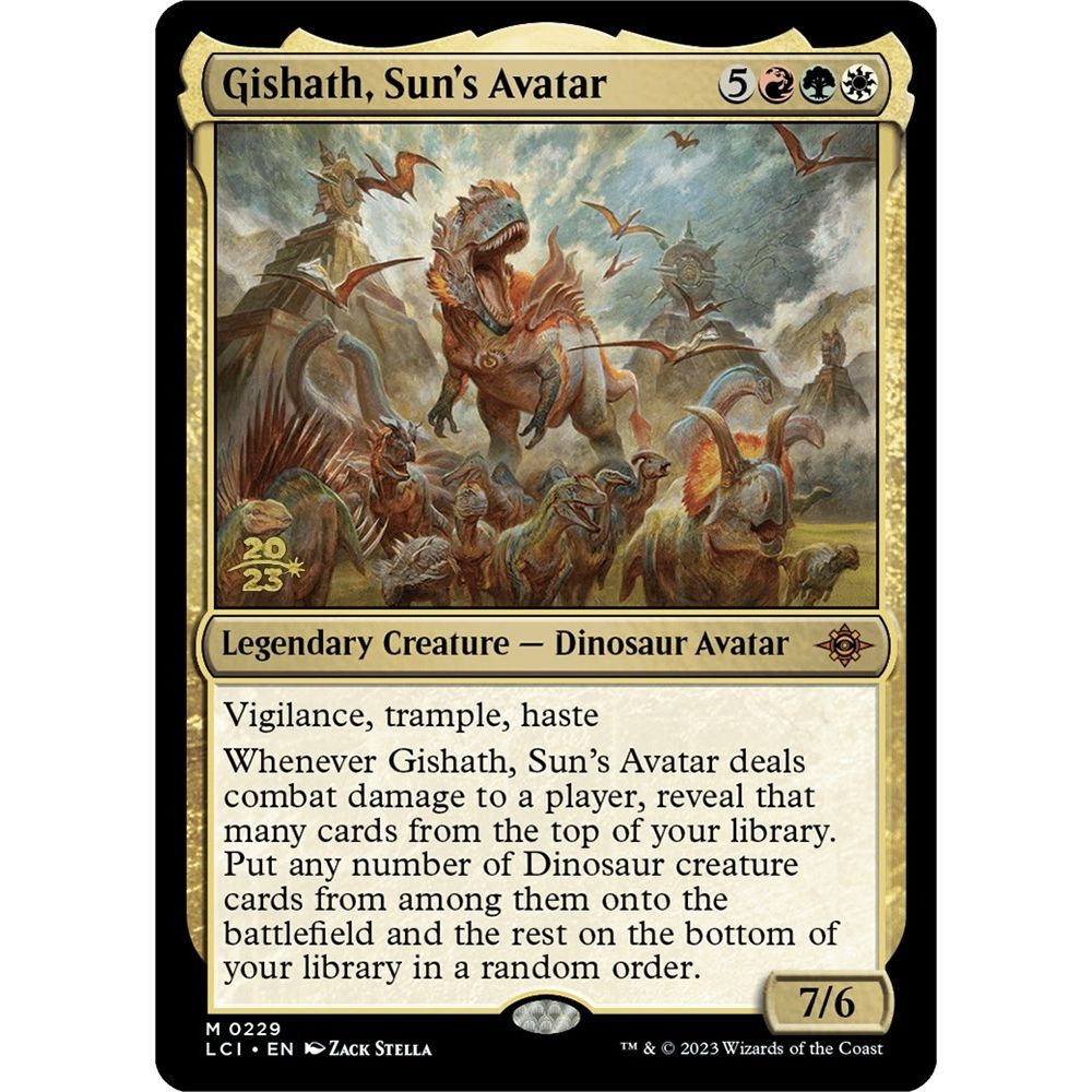 Image for Gishath, Sun's Avatar (LCI) (229) (PRE) - Magic: The Gathering