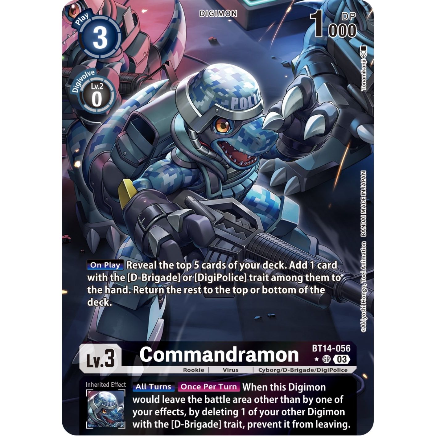 Image for Commandramon (Alternate Art) (BT14-056 SR) (BT14) - Digimon Card Game