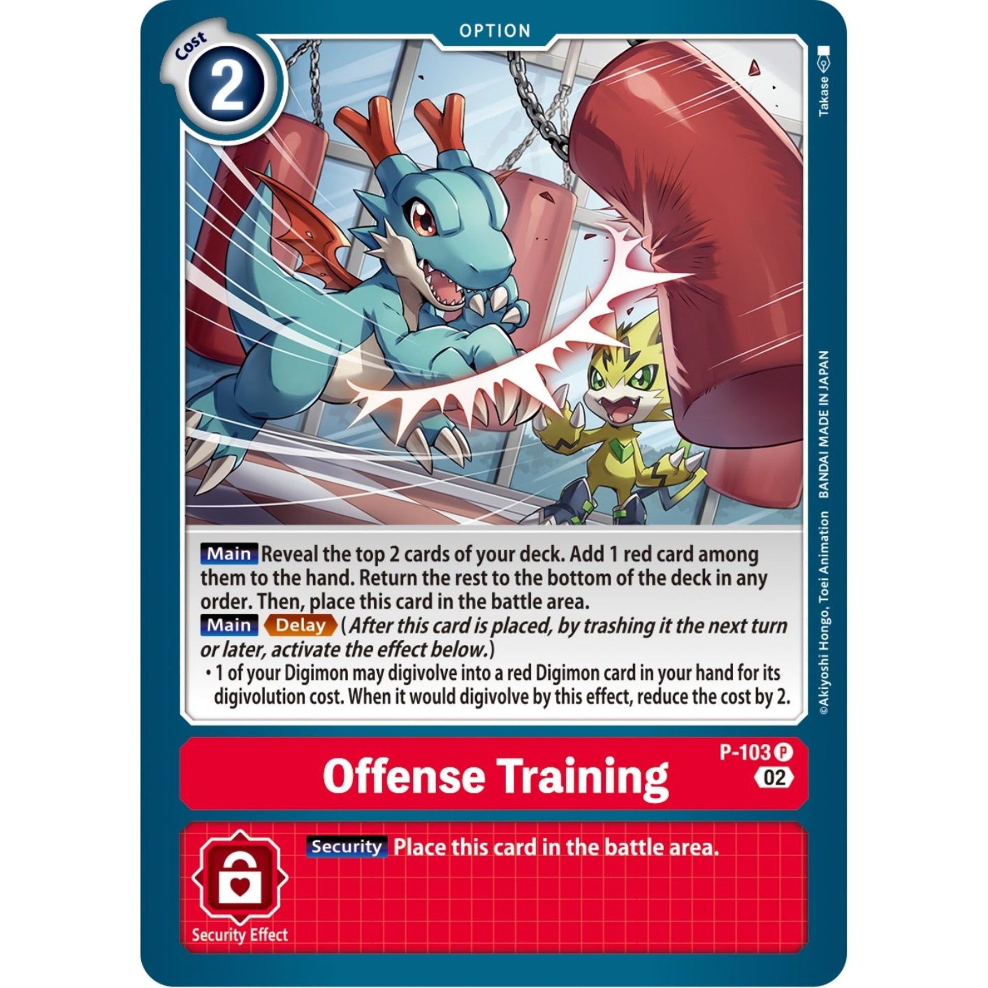 Image for Offense Training - P-103 (Blast Ace Box Topper) (P-103 P) (D-PR) - Digimon Card Game