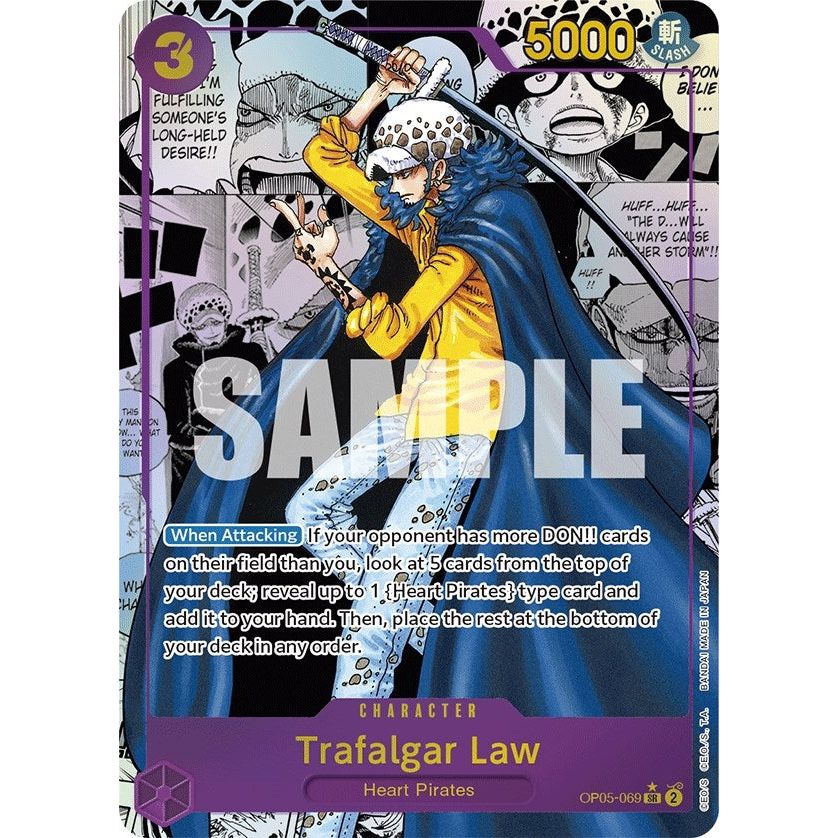 Image for Trafalgar Law (069) (Alternate Art) (Manga) (OP05-069) (OP05) - One Piece Card Game