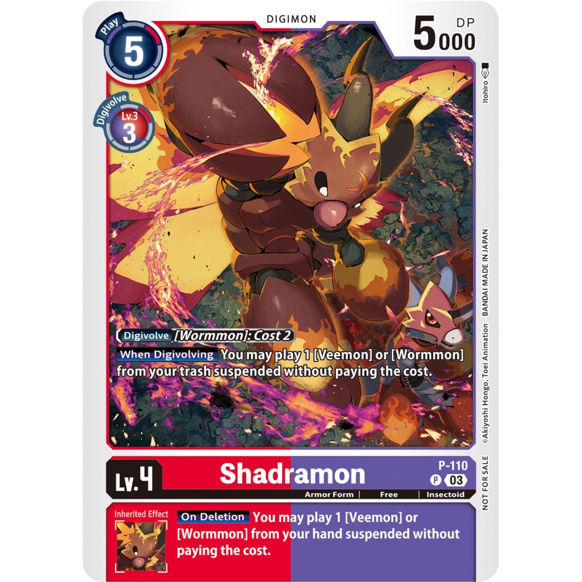 Image for Shadramon - P-110 (3rd Anniversary Survey Pack) (P-110 P) (D-PR) - Digimon Card Game