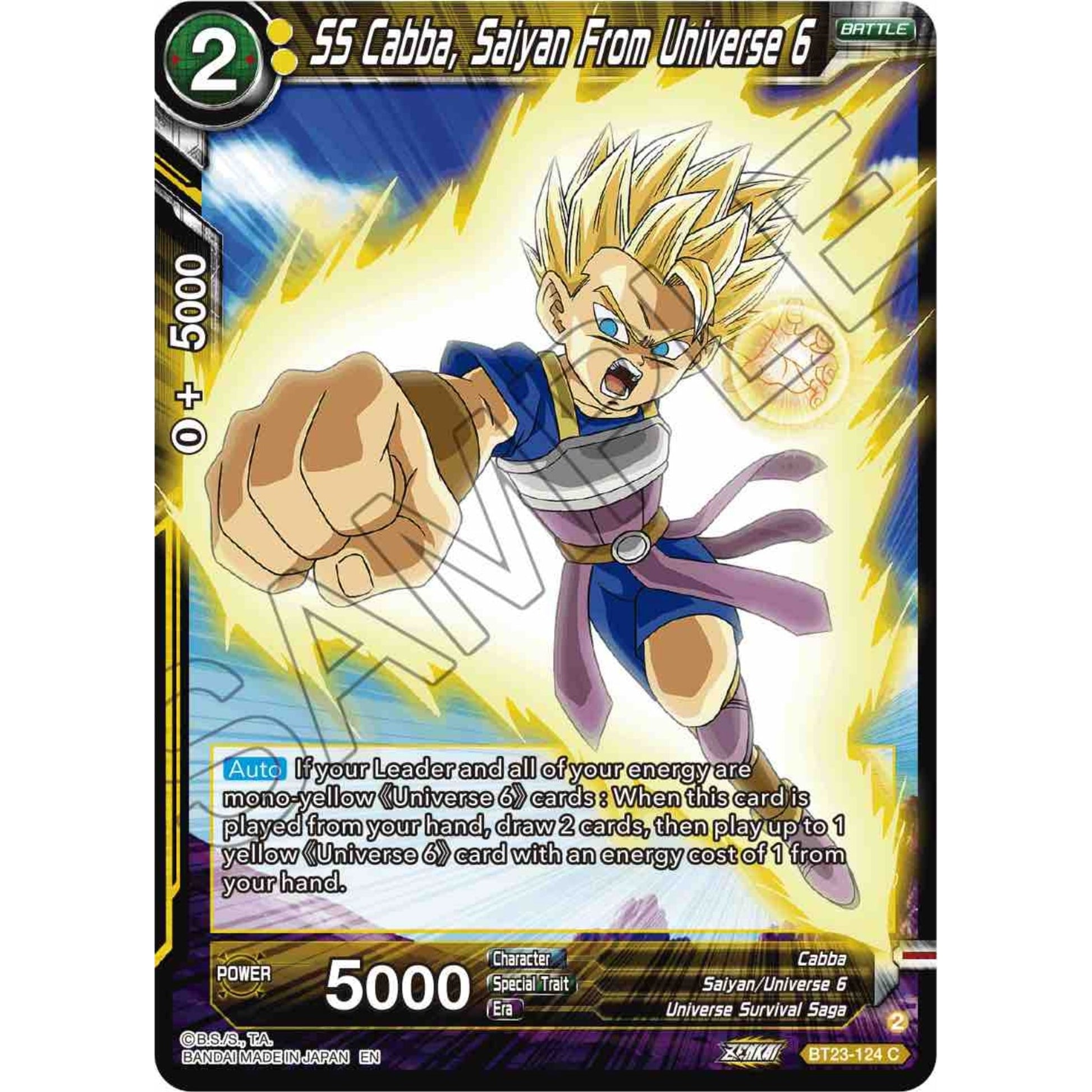 Image for SS Cabba, Saiyan From Universe 6 (BT23-124) (BT23) - Dragon Ball Super: Masters