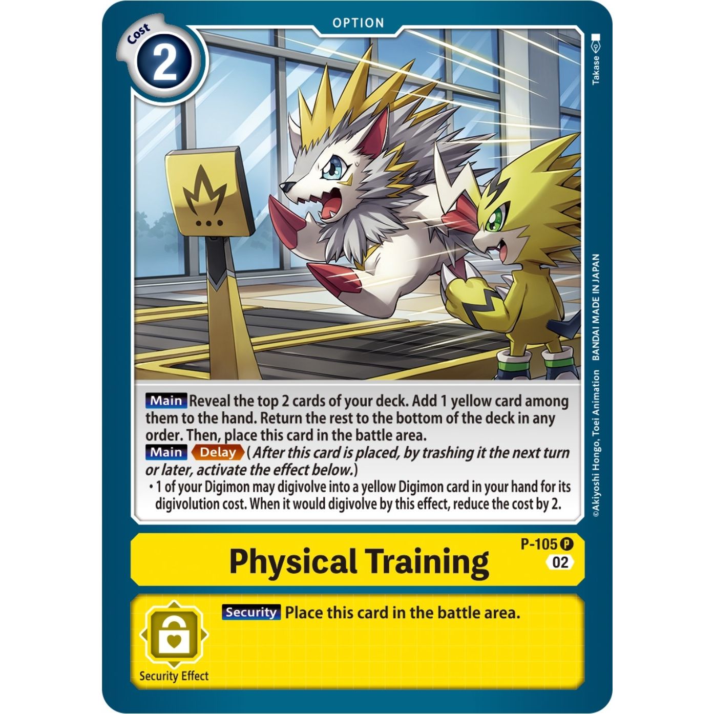 Image for Physical Training (Blast Ace Box Topper) (P-105 P) (D-PR) - Digimon Card Game
