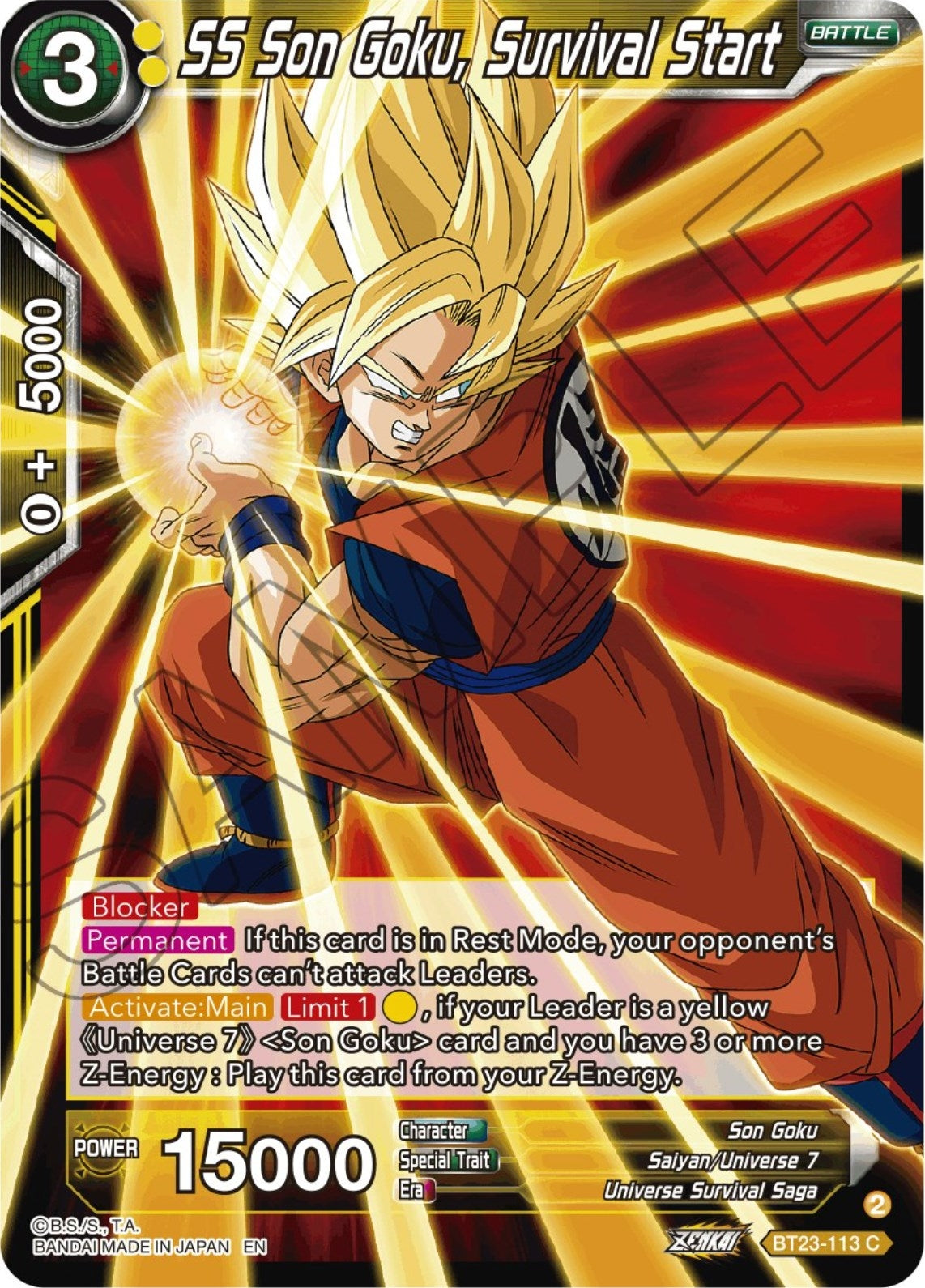 Image for SS Son Goku, Survival Start (BT23-113) (BT23) - Dragon Ball Super: Masters