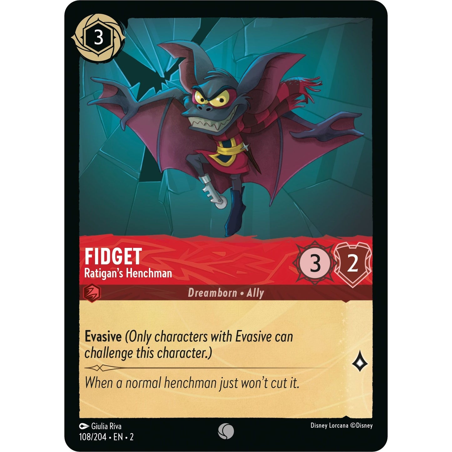 Image for Fidget - Ratigan's Henchman (108/204) (2) - Disney Lorcana