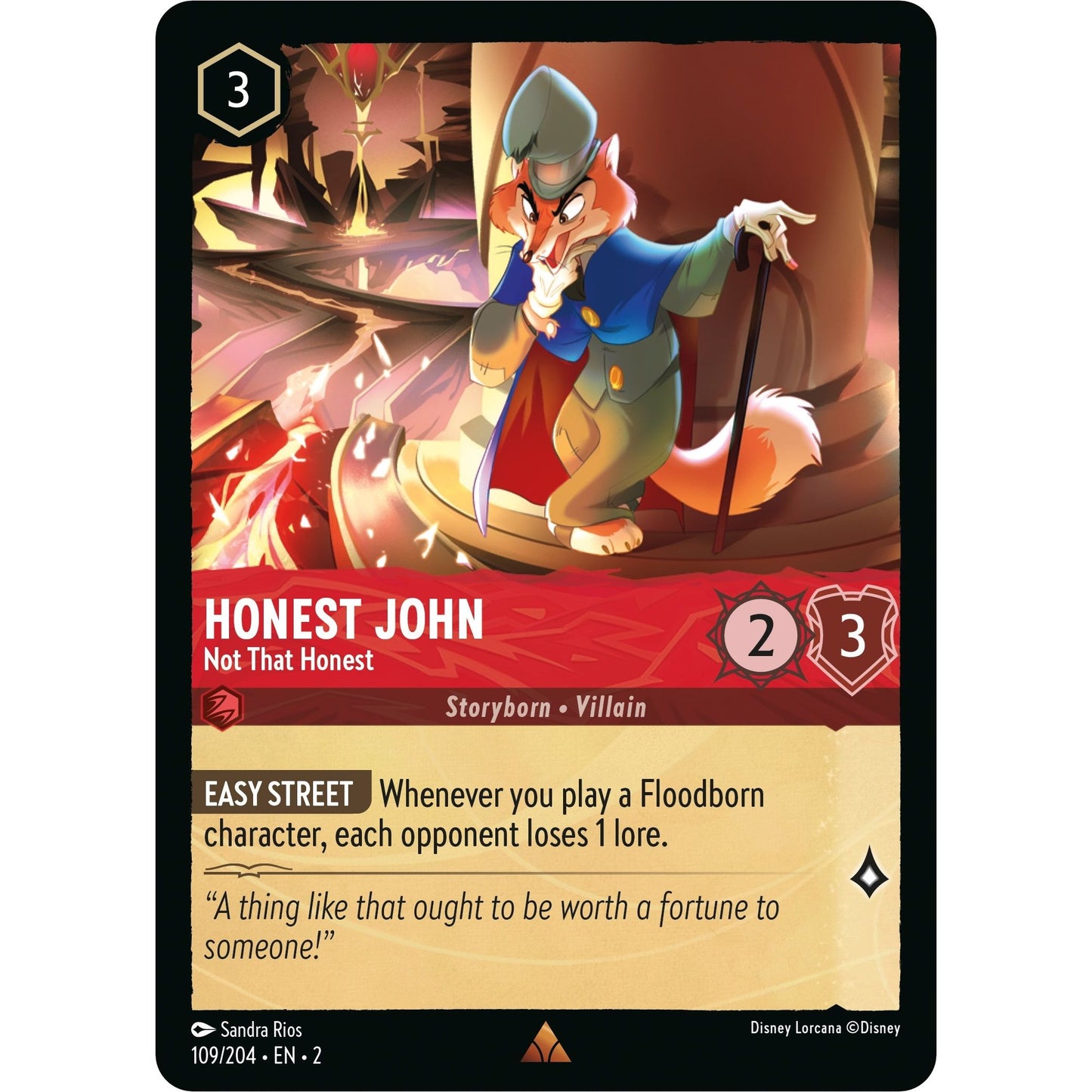 Image for Honest John - Not That Honest (109/204) (2) - Disney Lorcana
