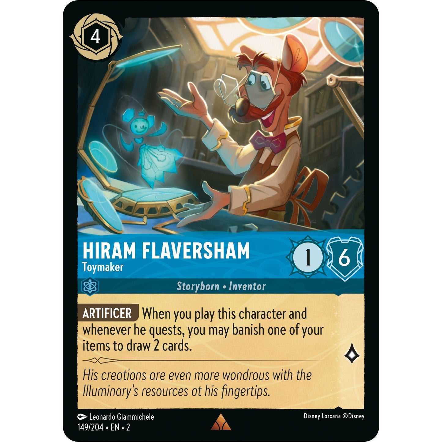 Image for Hiram Flaversham - Toymaker (149/204) (2) - Disney Lorcana