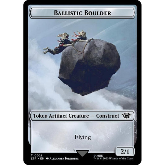 Image for Ballistic Boulder // Food (0024) Double-Sided Token (Surge Foil) (21 // 24) (LTR) - Magic: The Gathering